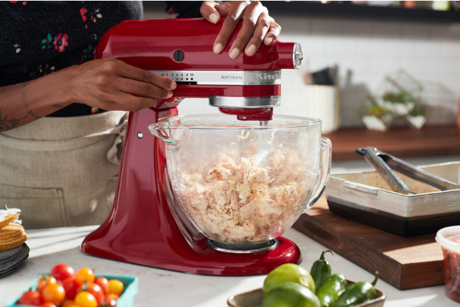 KitchenAid 4,8 L 5KSM185 Artisan Küchenmaschine Profiset Fleischwolf+Spritzgebäck+Gemüseschneider+Pürie
